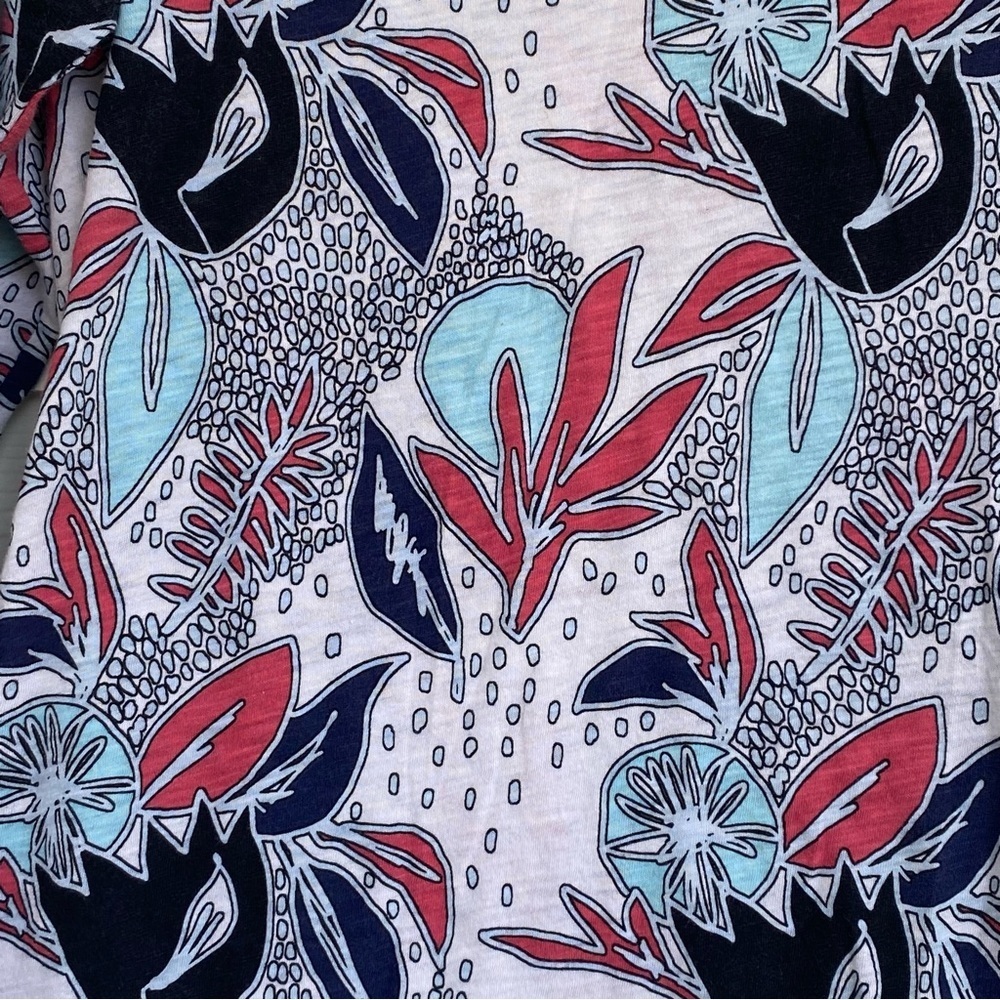 Stateside Floral Print Long Sleeve Supima Cotton T-shirt Med - Picture 5 of 7